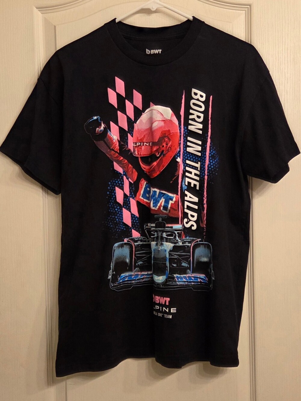 Alpine 'Born in the Alps' Black Graphic T-Shirt SIZE S